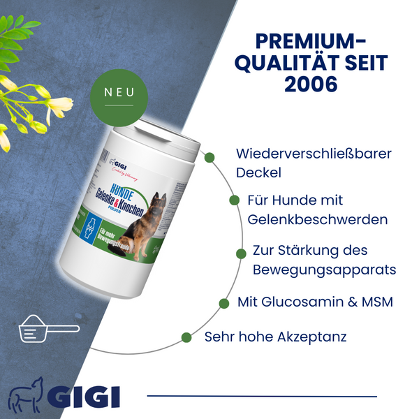 GIGI VET Hunde Gelenke & Knochen Pulver Zur Gesunderhaltung der Gelenke