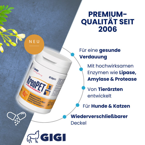 GIGI VET KREOPET Pankeas Pankreasenzyme Pankreatin Verdauungsenzyme