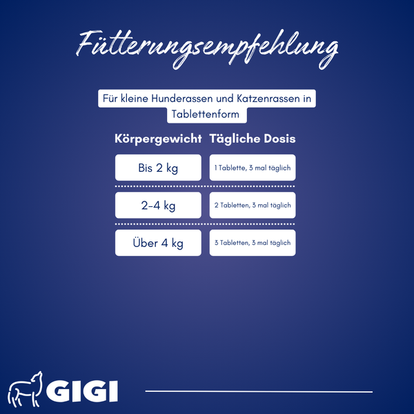 GIGI VET Magen & Darm Komfort Für Katzen und kleine Hunde Hilft effektiv bei Futterunverträglichkeiten