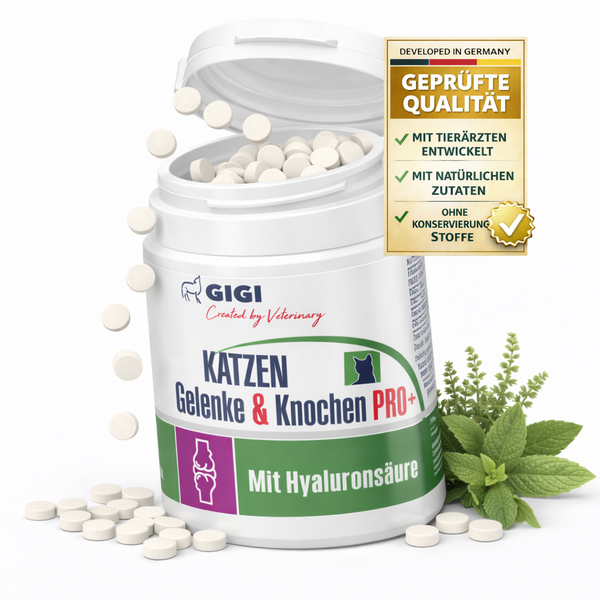 GIGI VET Katzen Gelenke & Knochen PRO+ Mit Hyaluronsäure für mehr Mobilität