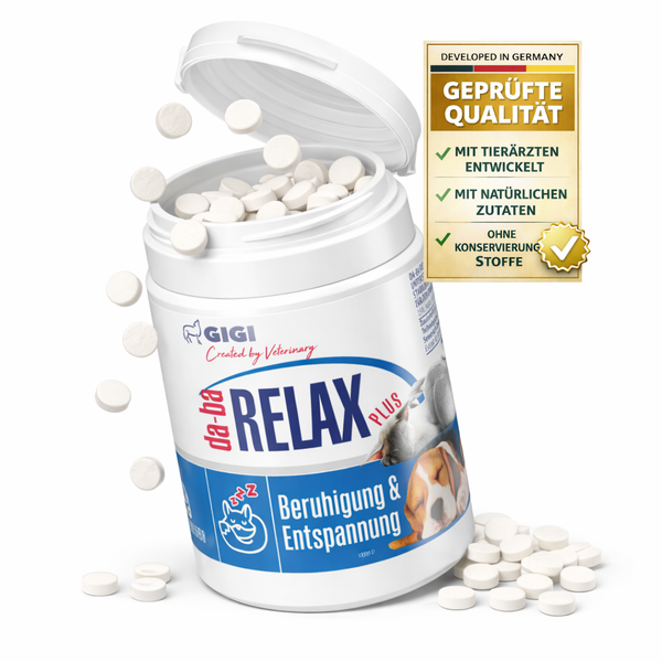 GIGI VET da-ba RELAX Plus Für Hunde und Katzen Sorgt für Entspannung, Ruhe & lindert Stress