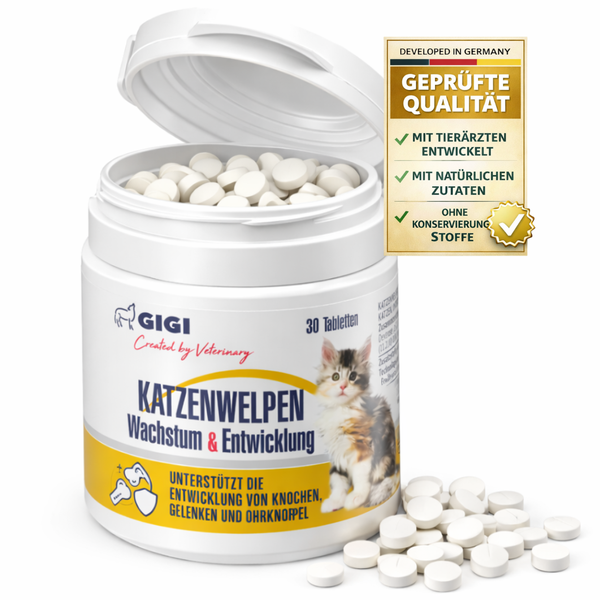 GIGI VET Katzenwelpen Wachstum & Entwicklung Mit Kalzium & Vitamin D3 Ohne künstliche Zusätze