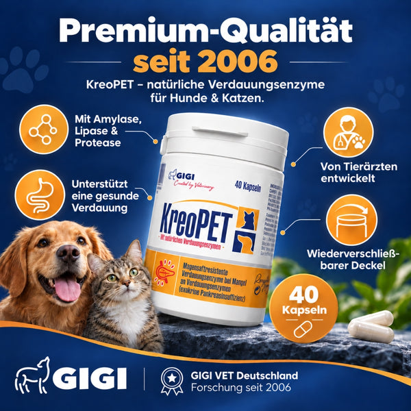 GIGI VET KREOPET Pankeas Pankreasenzyme Pankreatin Verdauungsenzyme